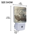 thumbnail image 4 of WOBOGO White Alaskan Dog LED Night Light 2 Pcs Set 0.5 Watt Wall Plug in Dusk to Dawn Automatic Switch Soft White Light, 4 of 7