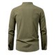 thumbnail image 4 of Blusa y camisa de manga larga con cuello alto para hombre, informal, a la moda, con botones estampados, de poliéster, 4 of 8
