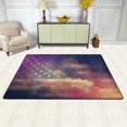 thumbnail image 2 of FREEAM 4th of July Non Slip Area Rug for Living Dinning Room Bedroom Kitchen, 2' x 3'(24 x 36 Inch / 60 x 90 cm), Galaxy American Flag Nursery Rug Floor Carpet, 2 of 6
