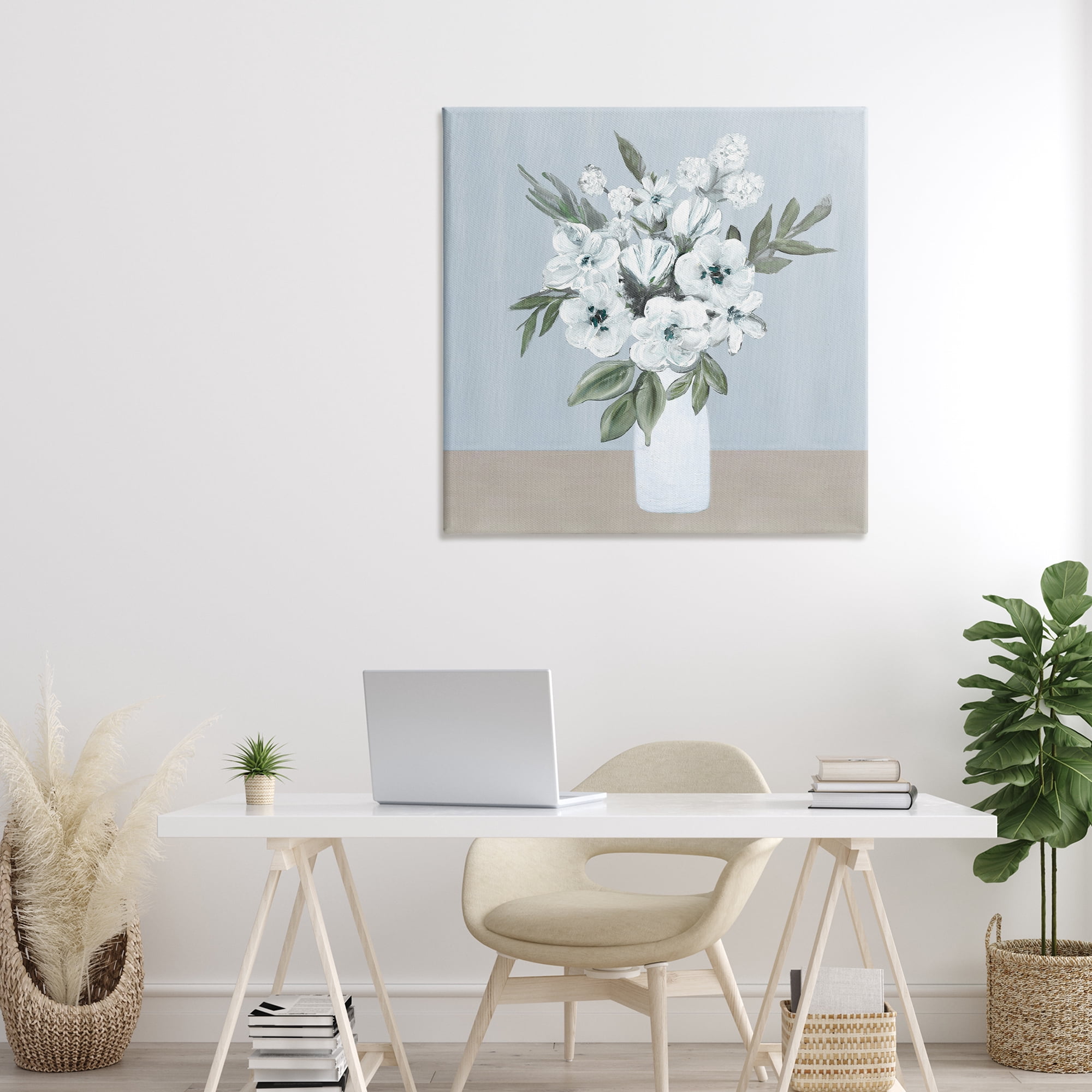 Stupell Industries Cerulean & White Blooms Canvas Wall Art, design by Marilyn Dunlap