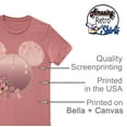 thumbnail image 5 of Women Teen Rose Gold Drip Mickey Ears with Flowers Shirt Unisex Floral Adult Ladies Boho Character Tshirt (Mauve, XX Large), 5 of 7