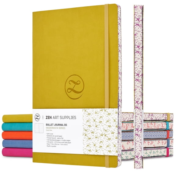 Journal ZenART B5 18 x 25 cm con tapa blanda y papel punteado de 120 g/m²