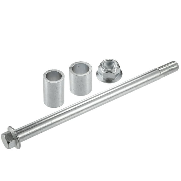 1 Set Front Rear Axle with Bushing and Screw Bolt M14 225mm Dirt Bike Scooter ATV Wheel Axle Silver Tone
