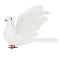 thumbnail image 3 of Kripyery 2Pcs Decorative Fake Peace Doves Artificial Foam Feather White Birds,Craft Bird for Home Ornaments,Wedding Garden Decor, 3 of 8