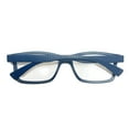 thumbnail image 4 of Mens Thick Rectangular Blue Reading Glasses 3.0 Anti-blue Light Readers Women Plastic Spring Hinge Presbyopic Glasses +3.00, 4 of 8