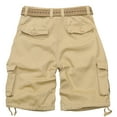 thumbnail image 2 of Men's Cargo Shorts with 7 Pockets, Non-tearable Comfy Cotton Camo Shorts,Causal Summer Work Shorts,Cargo Style(No Belt)Khaki,Size 38, 2 of 8