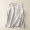 thumbnail image 6 of Women's Soild Color Single-Breasted Linen Vest, Sleeveless Casual Cotton Linen Waistcoat Jacket, Lightweight Summer Layering Piece for Tops and Dresses Beige L, 6 of 10