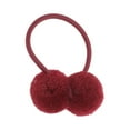 thumbnail image 4 of Unique Bargains 1 Pc Children Pompon Hair Elastic Band Wine Red, 4 of 5