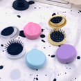 thumbnail image 3 of Mini Brosse à Cheveux Miroir Pliable, Brosse de Poche Ronde Portable pour Cheveux Raides et Bouclés, Brosse Coussin, Massage du Cuir Chevelu, Brosse Miroir, 3 of 7