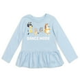 thumbnail image 2 of Bluey Bingo Dad Toddler Girls 2 Pack Peplum Long Sleeve T-Shirts Toddler to Big Kid, 2 of 5