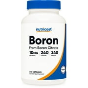 Nutricost Boron Supplement Capsules 10mg, 240 Vegetarian Capsules, Gluten Free and Non-GMO