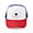 Red/Blue/White, variant on CafePress - Delta Chi Vertical Black And Red Logo - Adjustable Unisex Printed Trucker Hat with Mesh Back
