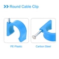 thumbnail image 4 of Unique Bargains 18mm Dia PE Blue Round Cable Clips with Steel Nail 24 Pack, 4 of 5