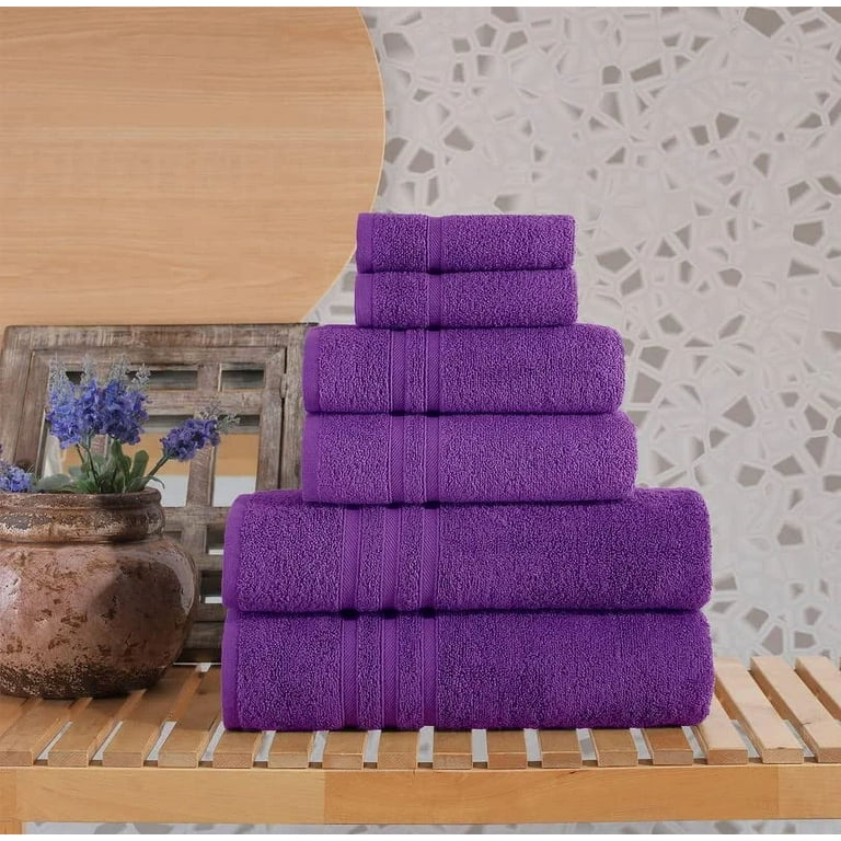 Hammam Linen White Bath Towels Set 6-Piece Original Turkish Cotton Soft,  Absorbent and Premium Towel for Bathroom and Kitchen 2 Bath Towels, 2 Hand