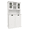 White-05, variant on 62"Tall Laundry Room Cabinet, Wood Double Trash Can Cabinet with Adjustable Shelves,Open Storage, Modern Pull Out Laundry Hamper for Bathroom, Kitchen