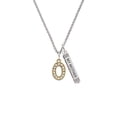 thumbnail image 2 of Delight Jewelry Goldtone Crystal Initial - O - Silvertone Always My Mother Bar Charm Necklace, 23", 2 of 4