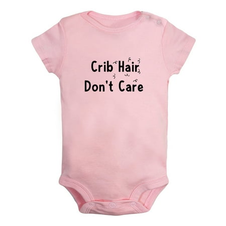 

Crib Hair Don t Care Funny Rompers For Babies Newborn Baby Unisex Bodysuits Infant Jumpsuits Toddler 0-12 Months Kids One-Piece Oufits (Pink 6-12 Months)