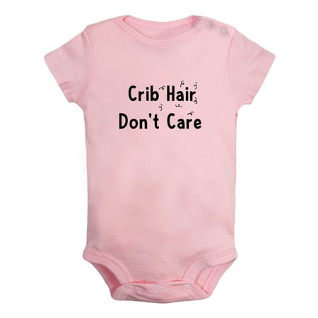 

Crib Hair Don t Care Funny Rompers For Babies Newborn Baby Unisex Bodysuits Infant Jumpsuits Toddler 0-12 Months Kids One-Piece Oufits (Pink 6-12 Months)