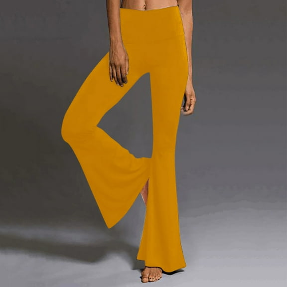 SNKSDGM Women's Plus Women's Pants Petite Wide Leg Sweatpants Women Tall 34 Inseam Womens Solid Sport Length Full Casual Pants Flare Leg High Waist Trousers