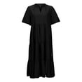 thumbnail image 3 of WILLBEST Vestidos Floreados Para Mujer Vestido Casual Hasta Los Tobillos Con Cuello En V Para Mujer Con Diseño En Capas Y Bolsillos Para Uso Al Aire Libre En Primavera Y Verano, 3 of 3