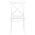 thumbnail image 4 of 34.25" White Patio Cross Armless Dining Chair, 4 of 8