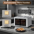thumbnail image 4 of Mecity 4 Slice Smart Touchscreen Toaster with Auto Lift, Stainless Steel Wide Slot Bagel Toaster, 8 Bread Presets & 8 Shade Settings, 30-Minute Keep Warm Function, Memory Function, 4 of 10