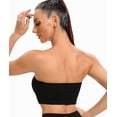 thumbnail image 4 of Sujetador bandeau sin tirantes y sin aros para mujer, sujetador tipo bralette con relleno, sujetador de tubo sin costuras con tirantes transparentes, 4 of 5