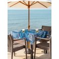 thumbnail image 3 of Outdoor Tablecloth with Umbrella Hole for Patio/Picnic/Party/Camping, Ocean Blue Octopus Waterproof Table Cloth Square Cover Washable, Nautical Castle Coastal Lighthouse (54"x 54"), 3 of 8