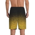 thumbnail image 3 of Gaeub Gold Glitter Gradient Printed Men's Short Pajama Pants, Lightweight Lounge & Sleep Bottoms Keep You Cool - X-Large, 3 of 9