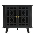 thumbnail image 6 of Eclife 32" Free-Standing Corner Sideboard Cabinet with 2 Doors and 2-Tier Shelves, 6 of 8