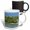 Multicolor, variant on 3drose, Image of Passing a Small Island on Way to Aruba, 11oz Two-tone Green Mug