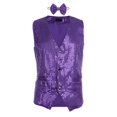 thumbnail image 1 of TheFound Men Stylish Suit Blazer Deep V-neck Solid Color Sequins Slim Vest, 1 of 7
