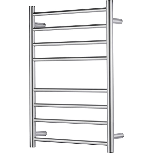 Electric Towel Warmer - Wall Mounted Bathroom Heated Towel Rack Plug-in Design & Brushed Stainless Finish