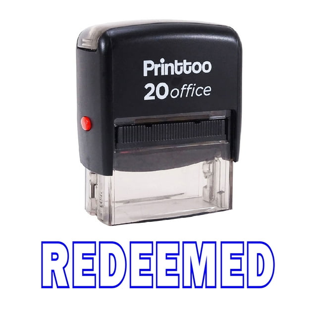 Printtoo Rubber Stamp Office Stationary Stamp REDEEMED Self Inking-Blue