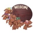 thumbnail image 4 of HAKIDZEL Wood Door Sign Welcome Hanging Sign Plaque Dachshund Shape 1 Set 11.79x11.79x0.59in, 4 of 8