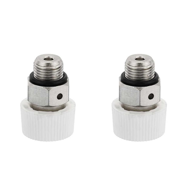 2Pcs BSP Male Thread Nickel Plated Brass Manual Radiator Air Vent Plug Valve