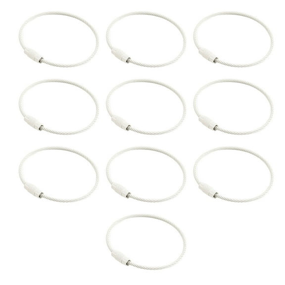 Pack of 10 Sturdy Metal Keychain Rings Assorted Shades Crafting Supplies Colorful Key Rings for Key Organization