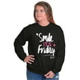 thumbnail image 3 of Smile its Friday Weekend Vibes Happy Women Plus Size Crewneck Sweatshirt Brisco Brands 2X, 3 of 5
