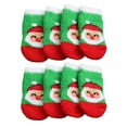 thumbnail image 4 of Green Elderly Gentlemen Print Dog Socks - 5 Pairs, Anti-Slip, Elastic, Perfect for Fall, Winter, & Christmas, Size M Bienvenido, 4 of 8