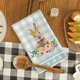 thumbnail image 4 of Paño de limpieza de Pascua con diseño de conejito a cuadros azules, bandeja, toalla de mano decorativa para primavera y verano, 4 of 6