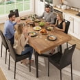 thumbnail image 4 of ANPOO 7 Pieces Dining Table & Chairs Set for 4-8 People, 71 Inch Kitchen Table with 6 Chairs, Rectangle Dining Table with Metal Legs for Dining Room, Living Room, 4 of 9
