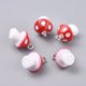 thumbnail image 2 of Autumn Theme Plastic Pendants with Platinum Plated Iron Loop Mushroom Red 17.5x11.5x12mm Hole: 1.5mm, 2 of 2