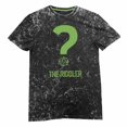 thumbnail image 1 of Batman - Camiseta de Riddler Manchas de Pintura para Adultos Unisex (Negro Retro, Verde), 1 of 2