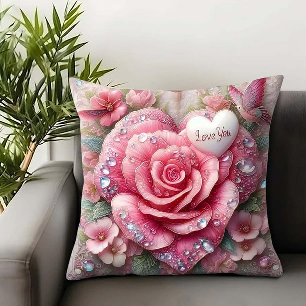 Funda de Almohada Rose Limited Home, Funda de Almohada Decorativa para Sofá
