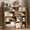 White + Light Oak, variant on HOQBN 47" Wooden Expandable Bookshelf Storage Rack, 4-Tier L-Shaped 2-Piece Adjustable Bookcase, Corner Shelving Unit for Small Spaces Natural