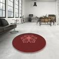 thumbnail image 4 of Ahgly Company Tapis d'Intérieur Lavable en Machine Carré Rouge Transitionnel, 5 Pieds Carré, 4 of 7