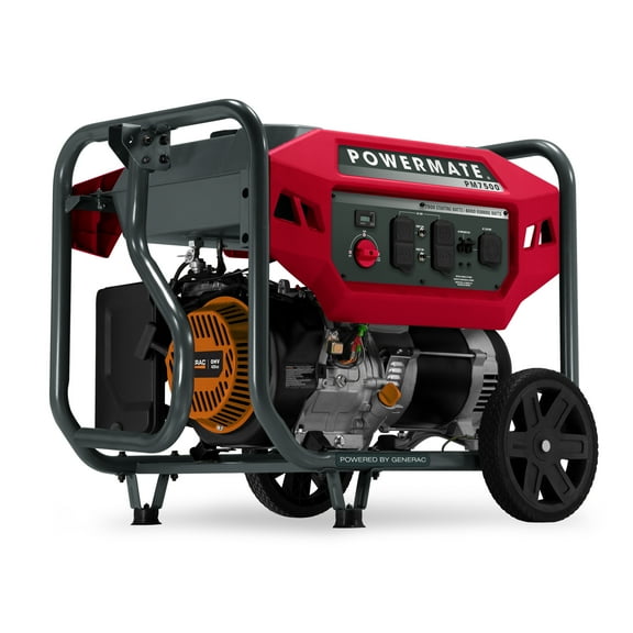 Powermate PM7500 7,500 Watt Manual Start Gas Powered Portable Generator - 49 ST/CSA