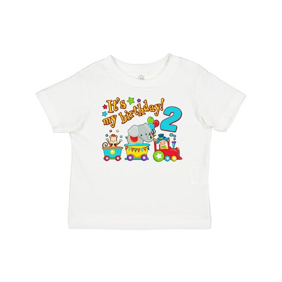Inktastic Its My Birthday- Circus Train 2nd Birthday Boys or Girls Baby T-Shirt