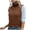 Brown, variant on Fesfesfes Women Sweaters Casual Slim Sleeveless Turtleneck Sweater Knitted Pullover Vest or