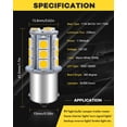 thumbnail image 2 of Bombilla LED Qoope 1156, blanco cálido, 12 V, 1,3 W, para autocaravana, paquete de 10, 2 of 8